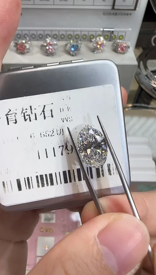 裸石实验室培育钻石@ 6.65ct 先鉴赏，再定制！
