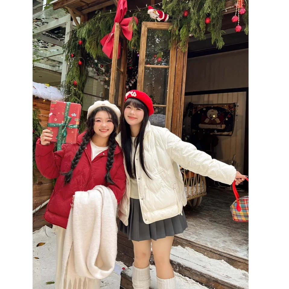 《清冬-冬日可爱》保暖立领90羽绒轻薄外套 2220