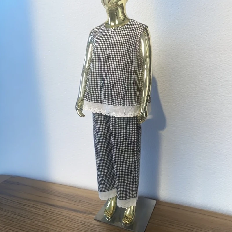 女童背心长裤套装儿童小香风气质洋气时尚休闲夏季大童儿童小香风