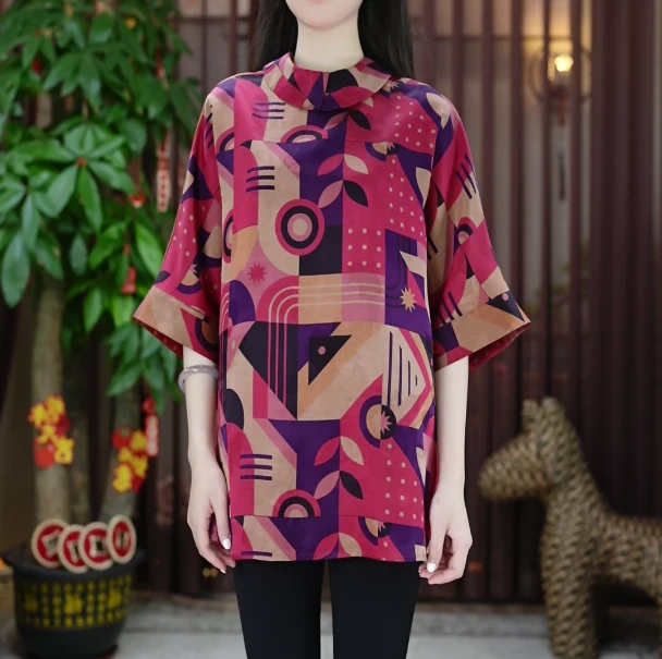 【金禧禧店铺】甜心宝贝香云纱上衣J23104A-4