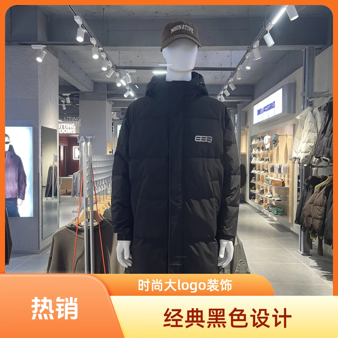KTAT连帽长款羽绒服户外滑雪休闲冬季潮流
