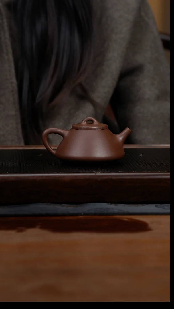 茶壶紫砂170cc黄龙山原矿紫泥石瓢35