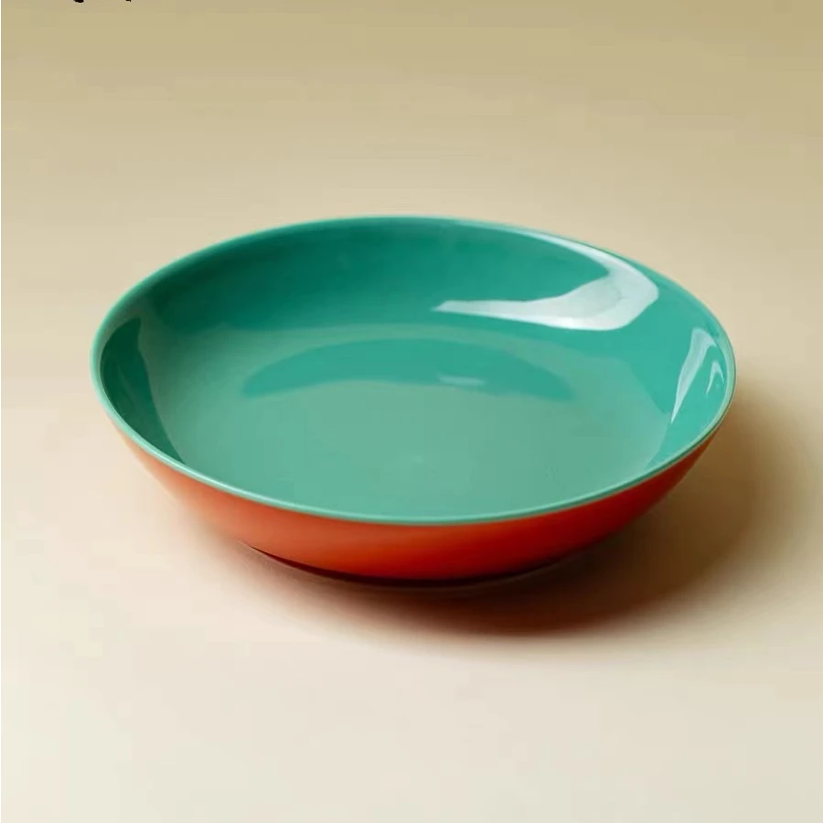 SK-0159 故宫红-松石绿-圆融壶承