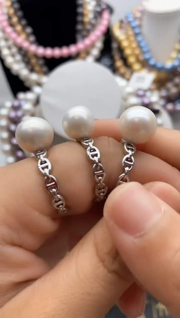 淡水珍珠钛钢颈饰10