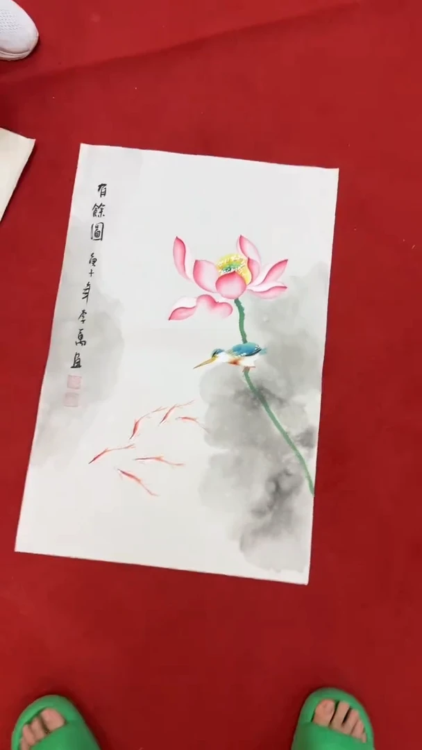国画国画字画小姐姐真好看