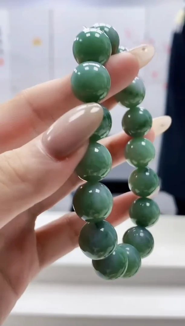 未镶嵌定制翡翠4917lr-毛货手串90