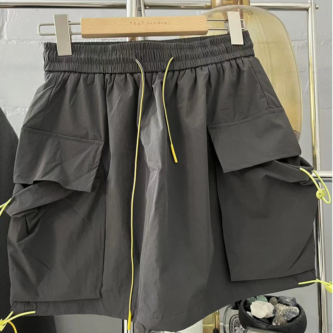 SISTERS灰色抽绳工装裙【有内衬】【长40CM左右】