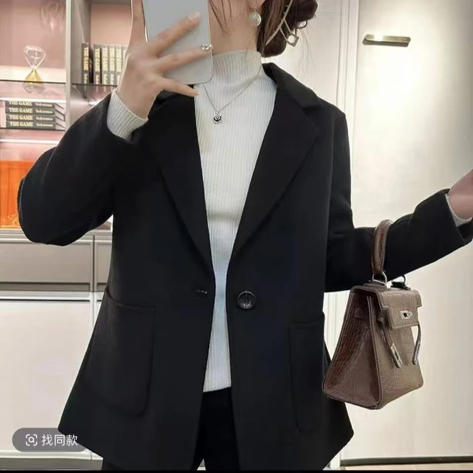 【静姐宠粉】品牌撤柜女士冬季西装款呢大衣G024