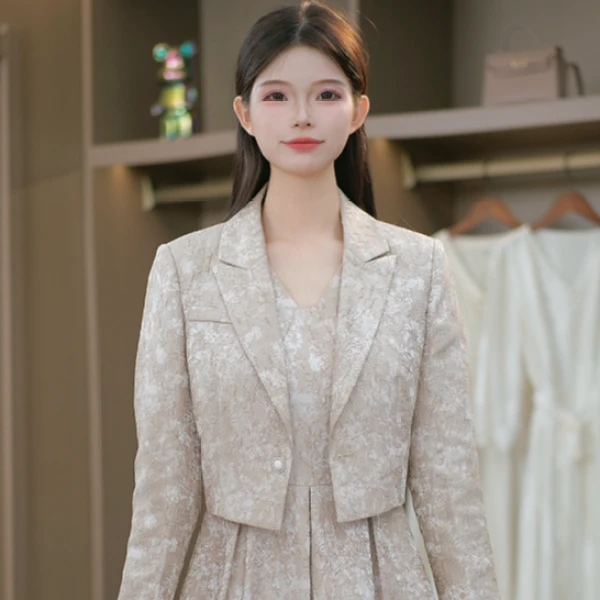 法式轻奢高级感新中式缇花洋气套装两件套M-4XL