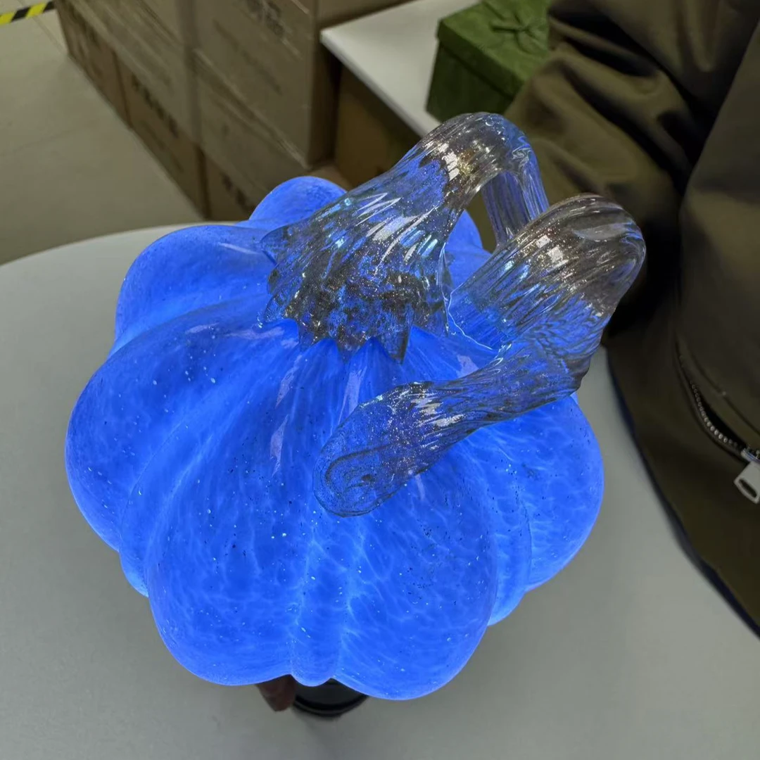 JMU外贸孤品琉璃拉丝南瓜摆件