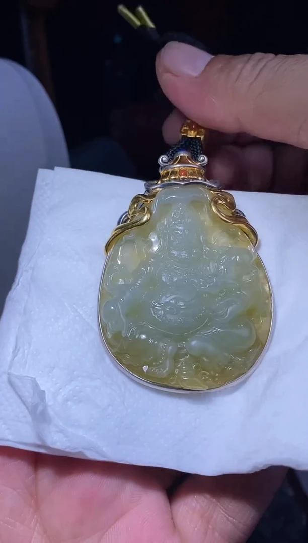 颈饰银S925镶嵌翡翠李*翡翠