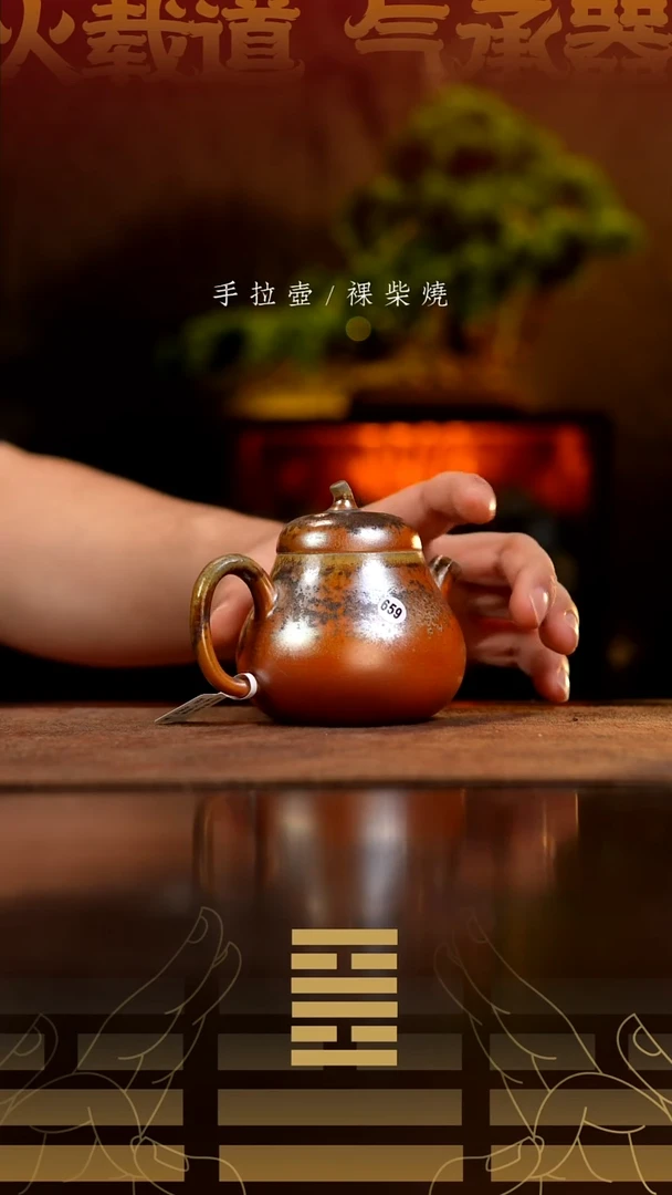 夸烧柴烧茄瓜壶659