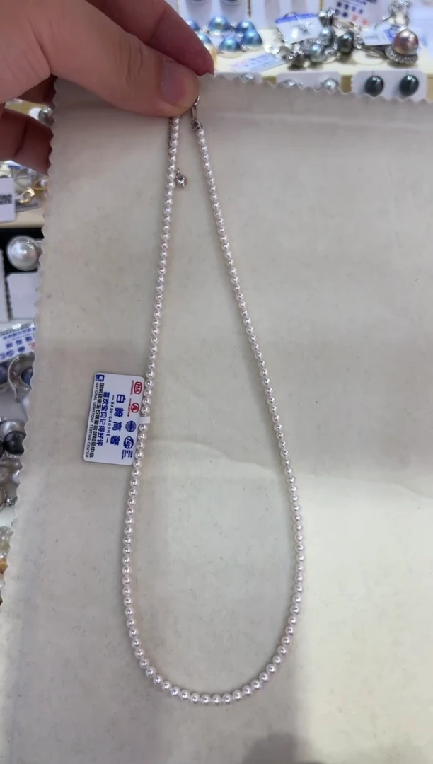 淡水珍珠银S925镶嵌颈饰非基地不带证书