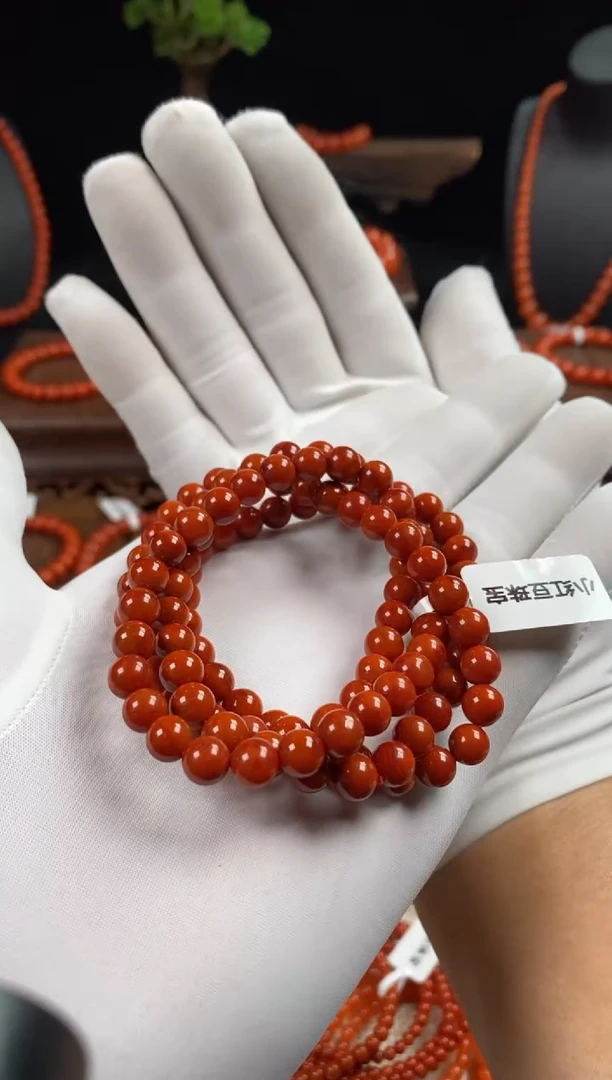 【闪购商品】南红玛瑙手串未镶嵌多圈满色满肉6mm+