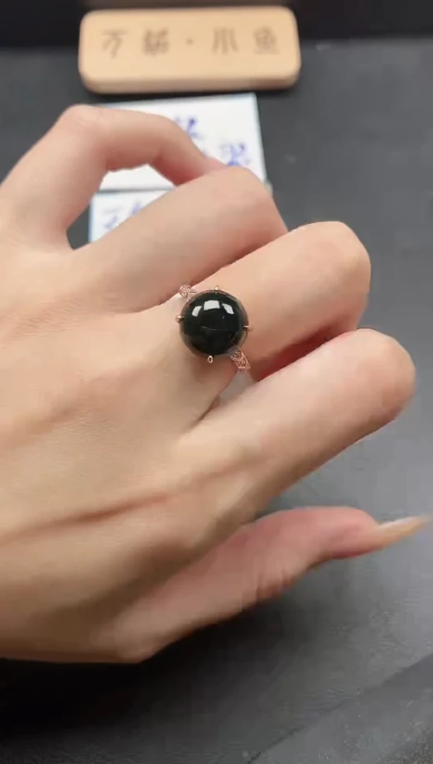 银S925镶嵌戒指翡翠51151