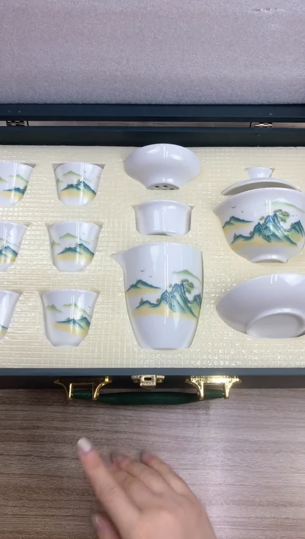 【福利】【茶具】@@@千里江山盖碗礼盒装