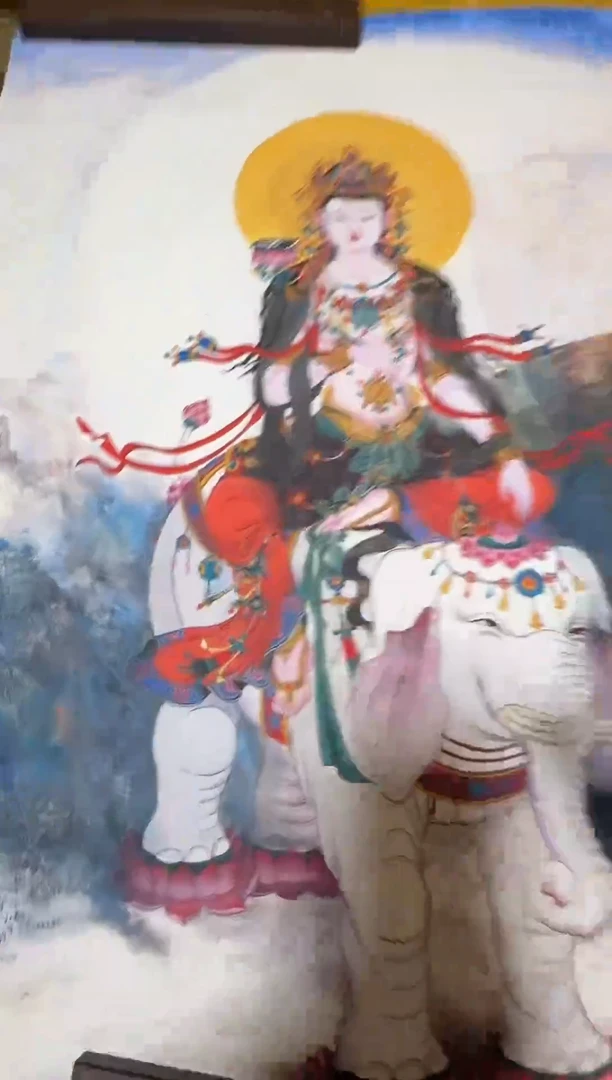 卷轴画精品唐卡===藏藏-普贤