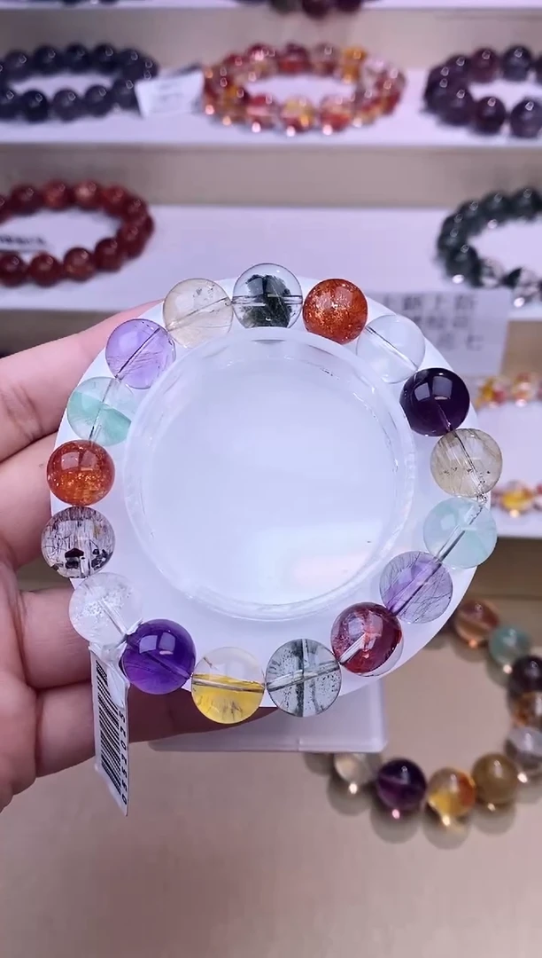 水晶手链未镶嵌多宝水晶12m+