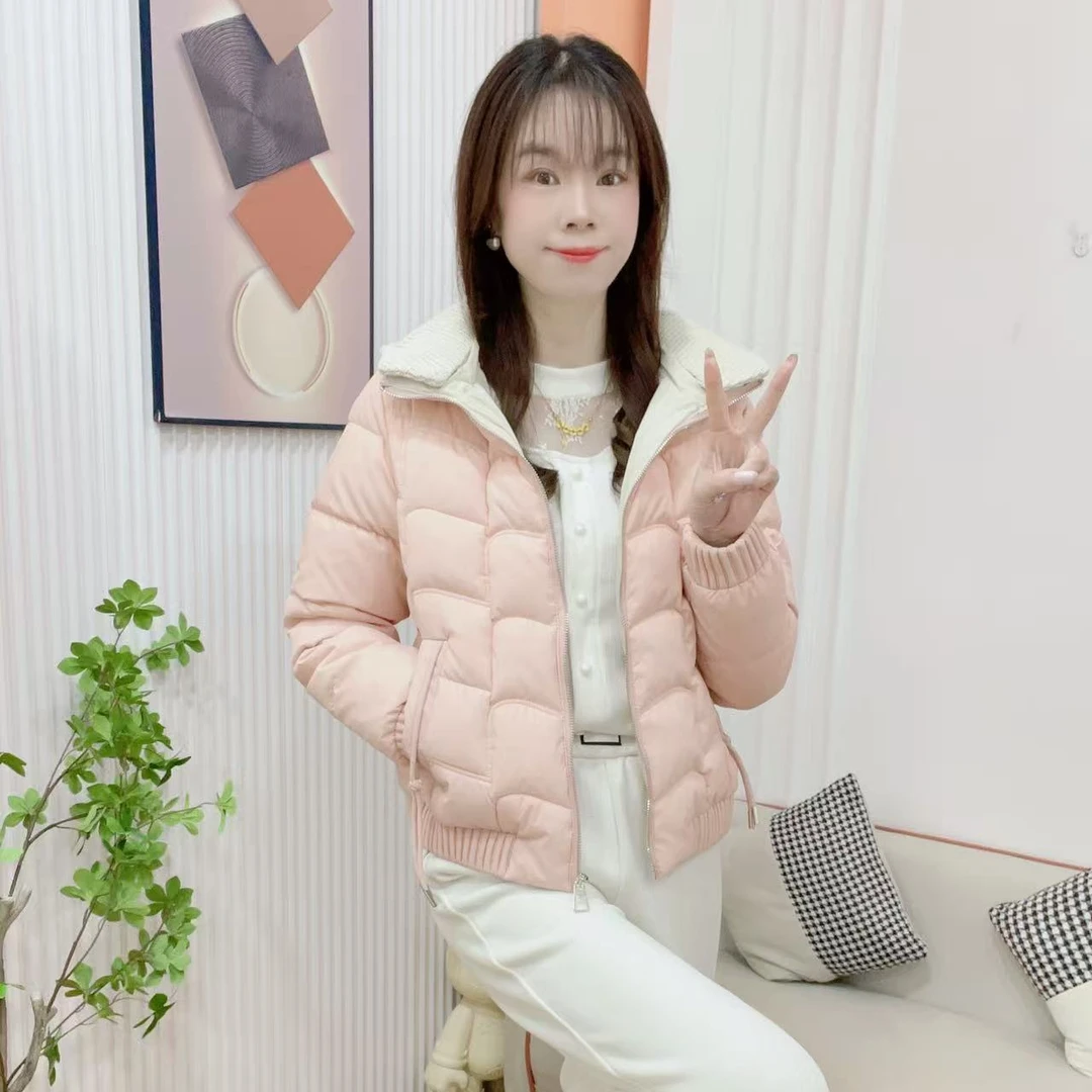 炬雅【清婉菱格】冬季新款时尚可拆卸帽子洋气减龄显瘦保暖棉服外套