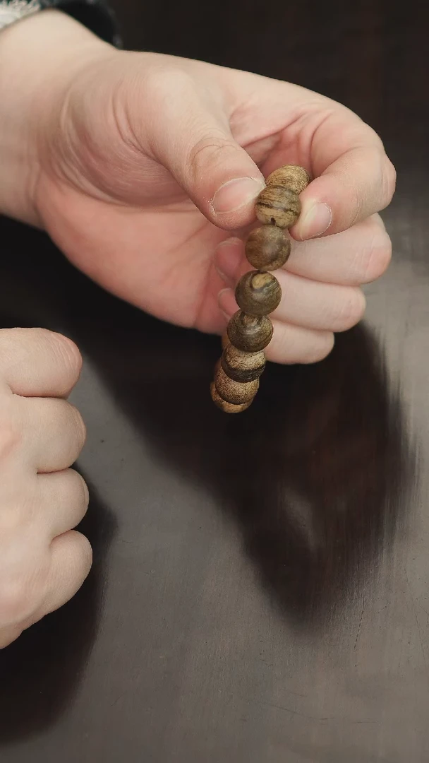 【闪购商品】沉香手串菩萨棋虎斑12mm单圈