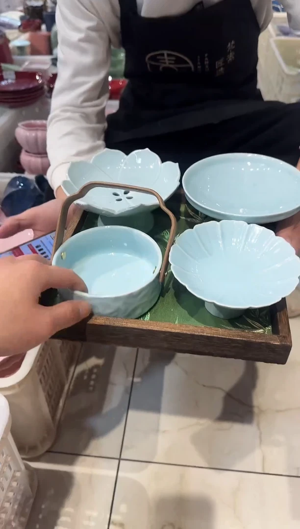 瓷片瓷微瑕商品 介意勿拍 【带盘】