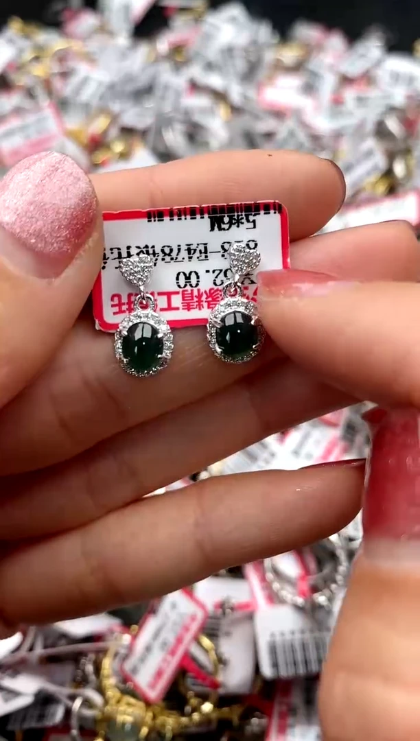 【闪购商品】翡翠戒指银S925镶嵌555555    2