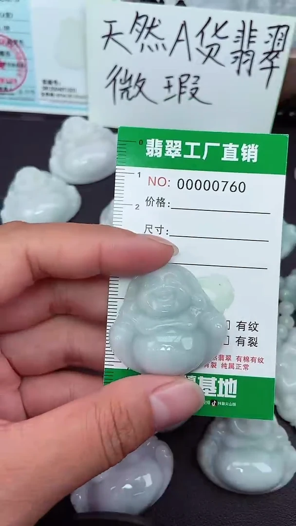 颈饰未镶嵌翡翠缅甸天然翡翠微微瑕0760