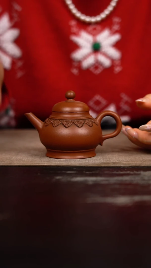 茶壶紫砂老朱泥如意水平