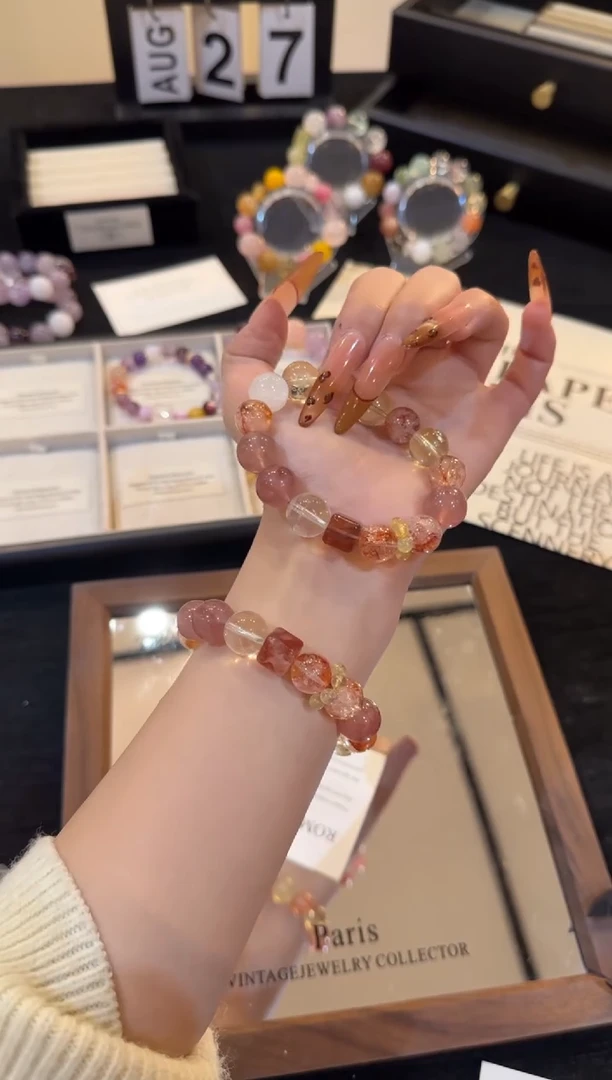 合金手链水晶多宝手链x2329