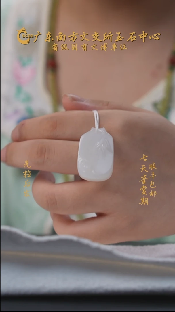 吊坠(不含链)未镶嵌和田玉白玉竹叶HE01333