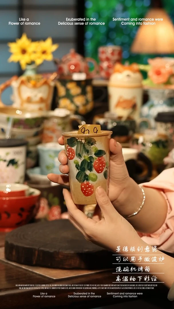 陶瓷景德镇高温釉下彩手工手绘款式@A0929@