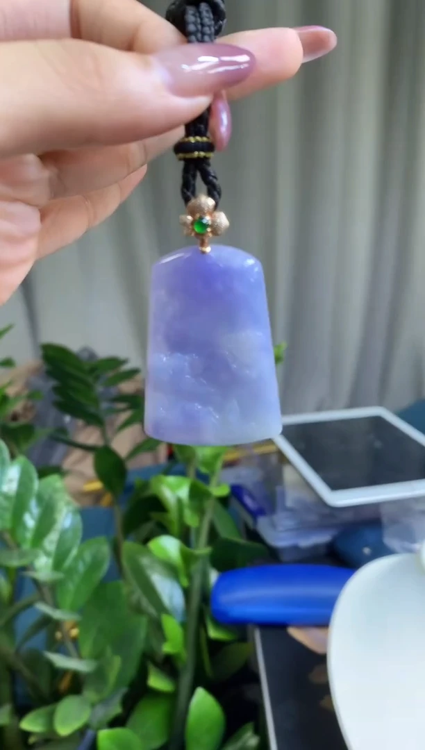 翡翠18K金镶嵌吊坠(不含链)山水牌