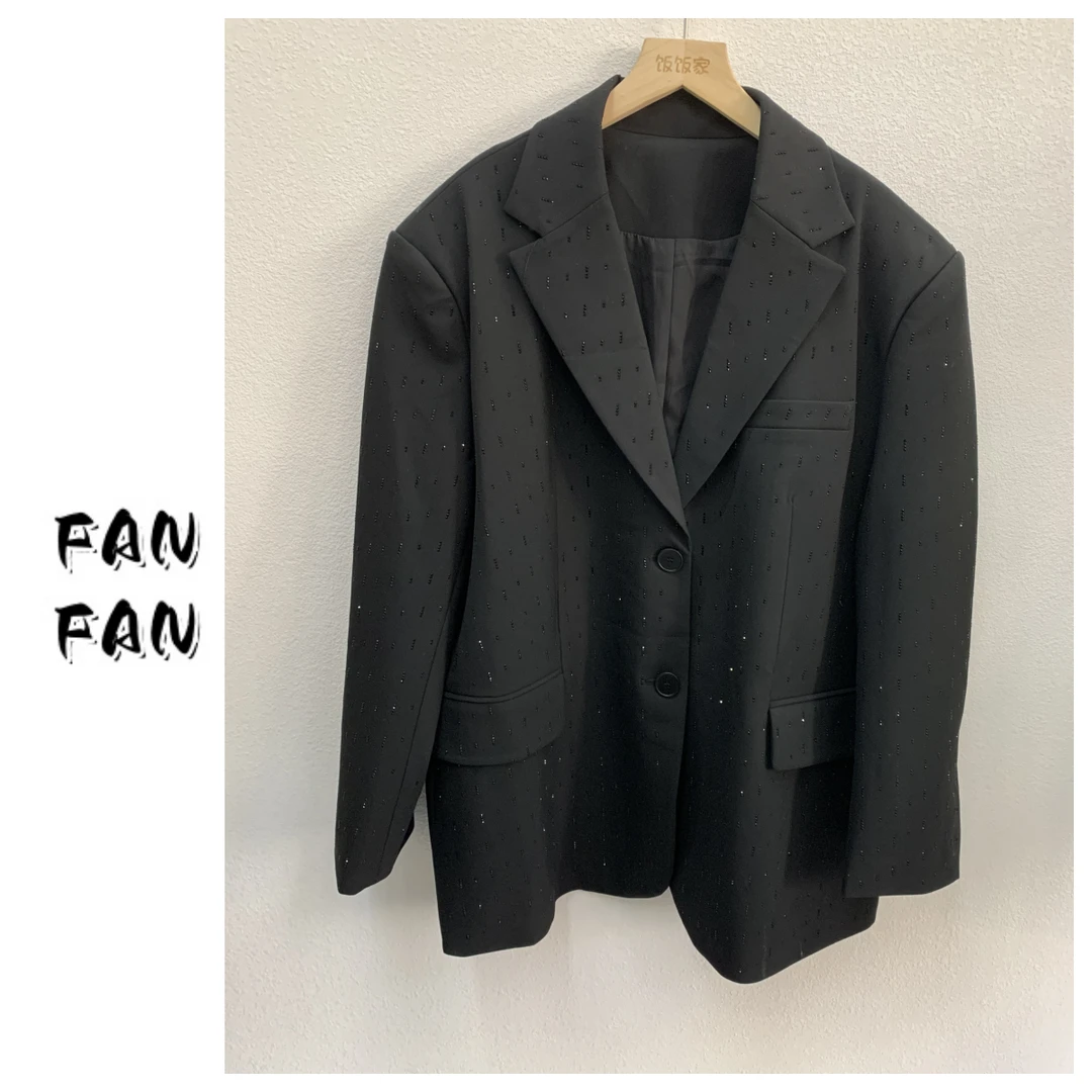 FANFAN {酷飒风亮闪西装}黑色西服外套