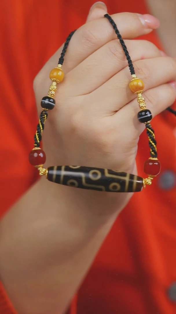 玛瑙/玉髓项链未镶嵌多样性发其一 9眼