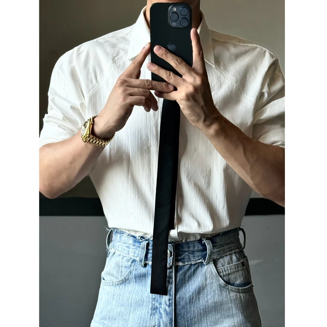 AIXKOM｜2025款早秋季薄款天丝凉感禁欲系霸总衬衫