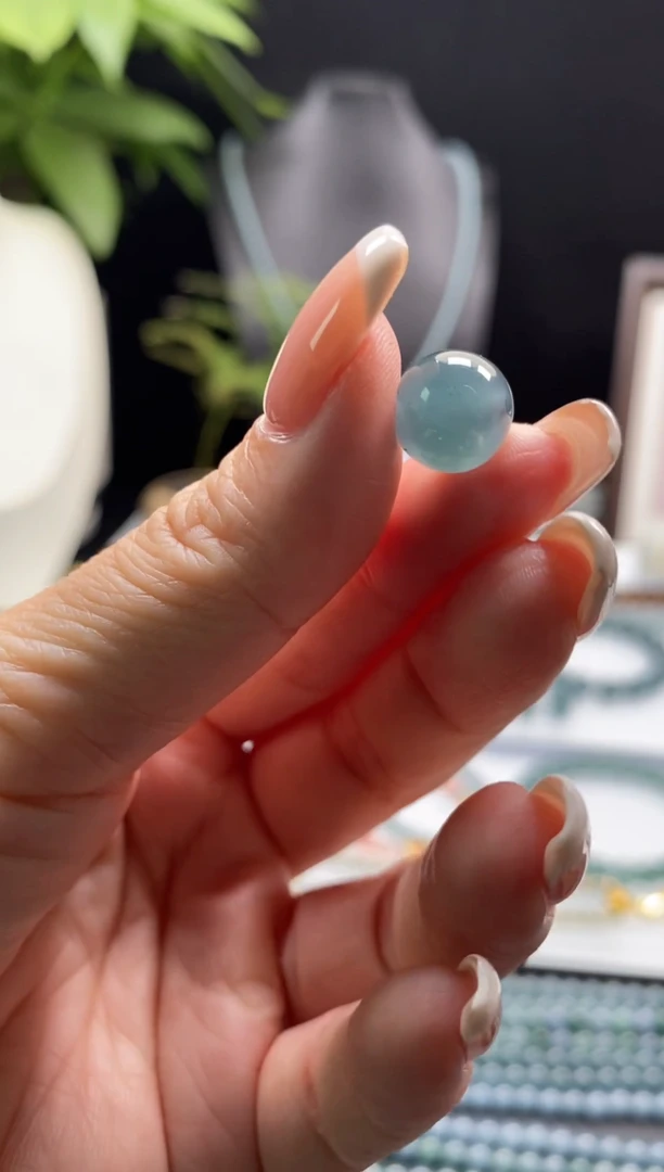 未镶嵌手链翡翠散珠卡10MM圆珠