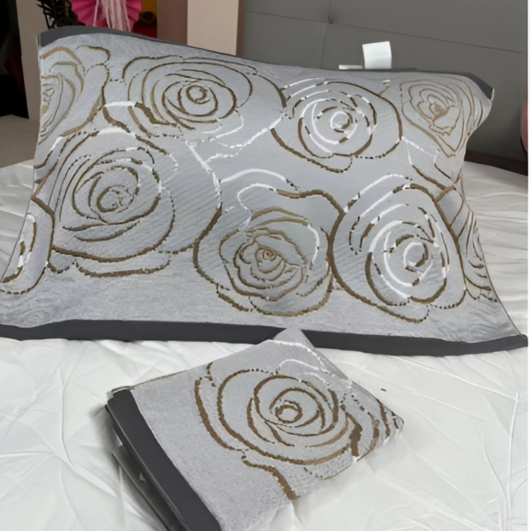 单人玫瑰物语52*78棉纱布舒适柔软枕巾