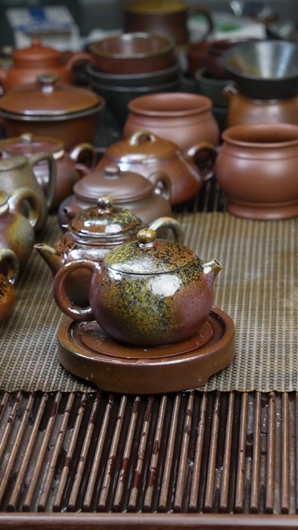 茶壶紫砂红*柴烧 西施
