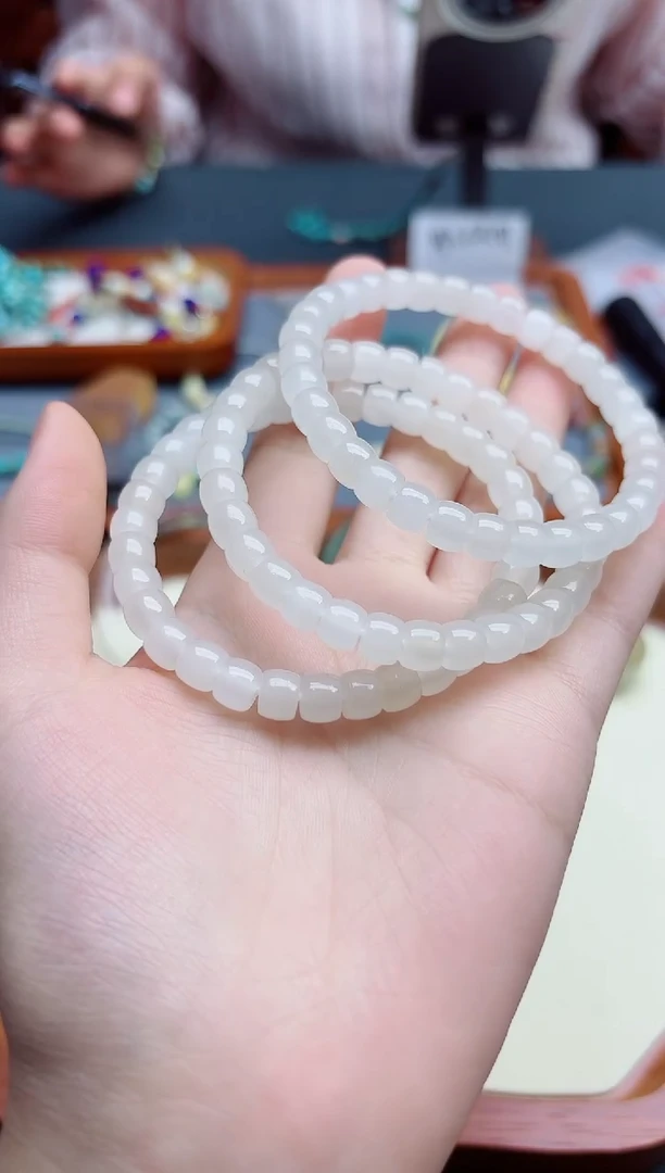和田玉未镶嵌挂件白玉直切手串ZD多样性发其一