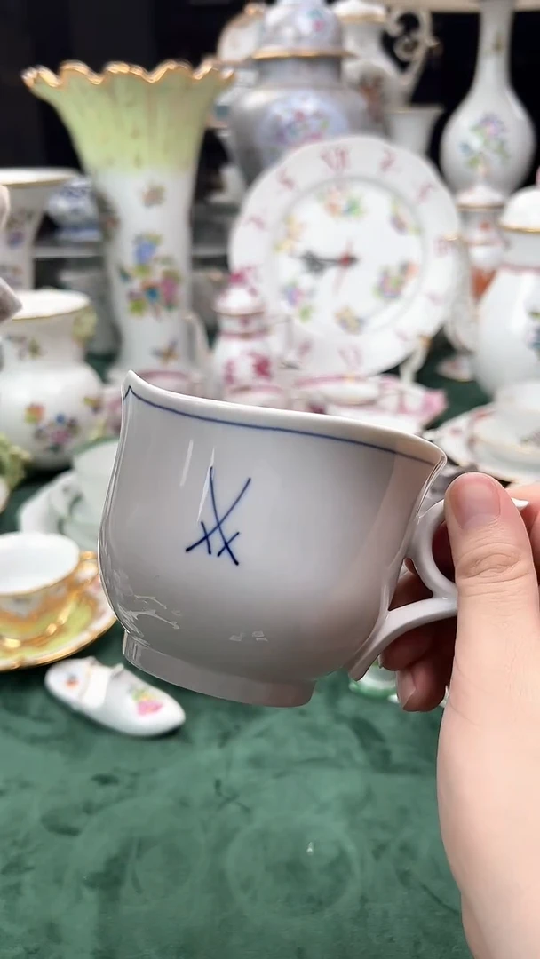 瓷片梅森神奇波浪剑标早餐杯