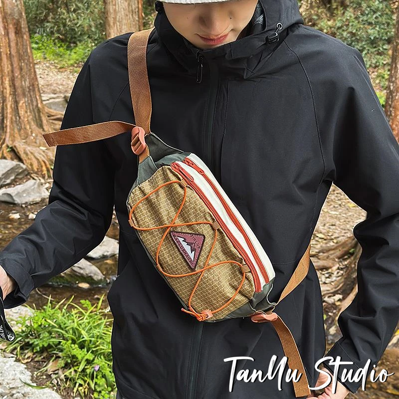 探屿户外轻便小斜挎包男潮牌时尚旅行斜背包单肩包小背包手机包女