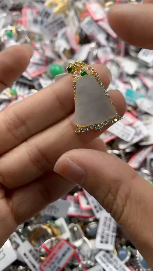 银S925镶嵌戒指翡翠888---7