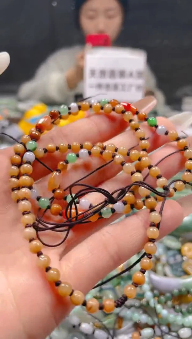 【闪购商品】翡翠颈饰未镶嵌4-5MM/G/翡翠A货一图一物