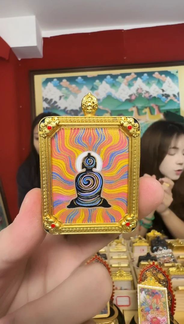 吊坠阿老师无相-热贡纯手绘