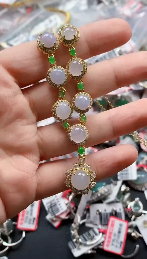 银S925镶嵌戒指翡翠天然A货缅甸翡翠