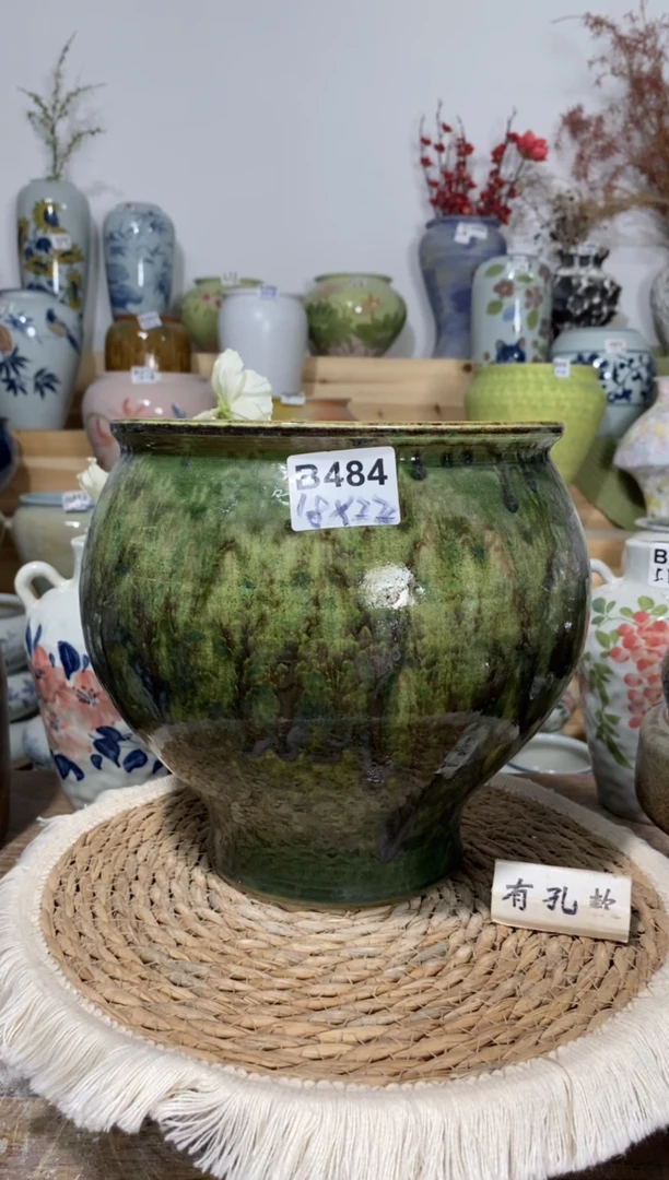 景德镇瓷韵陶瓷花盆   手工制品 完美主义者慎拍 B484