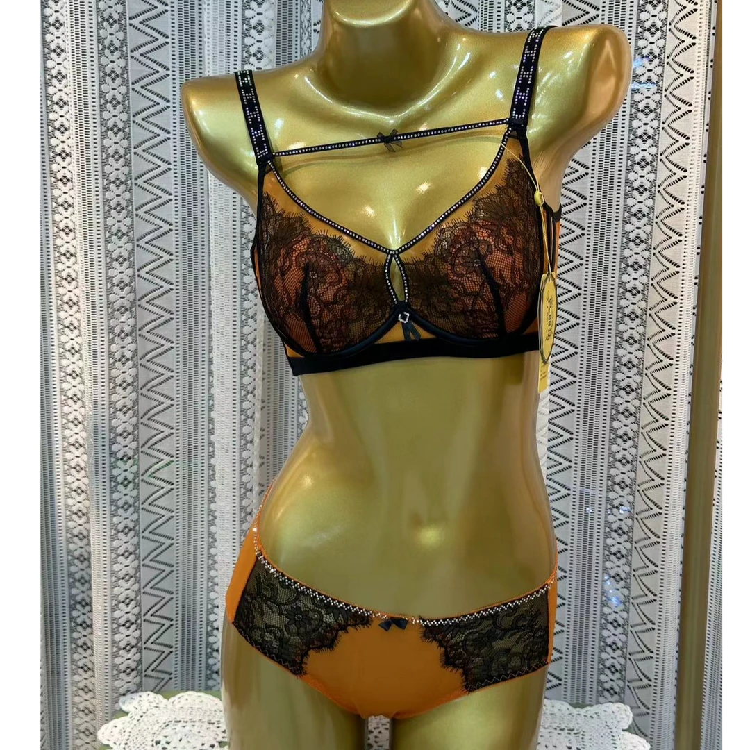 xarifa文胸套装薄款烫钻性感聚拢舒适无钢圈8103