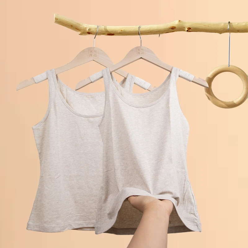 天竺良品棉麻男士背心无袖夏天时尚休闲夏季纯色透气ZR00655