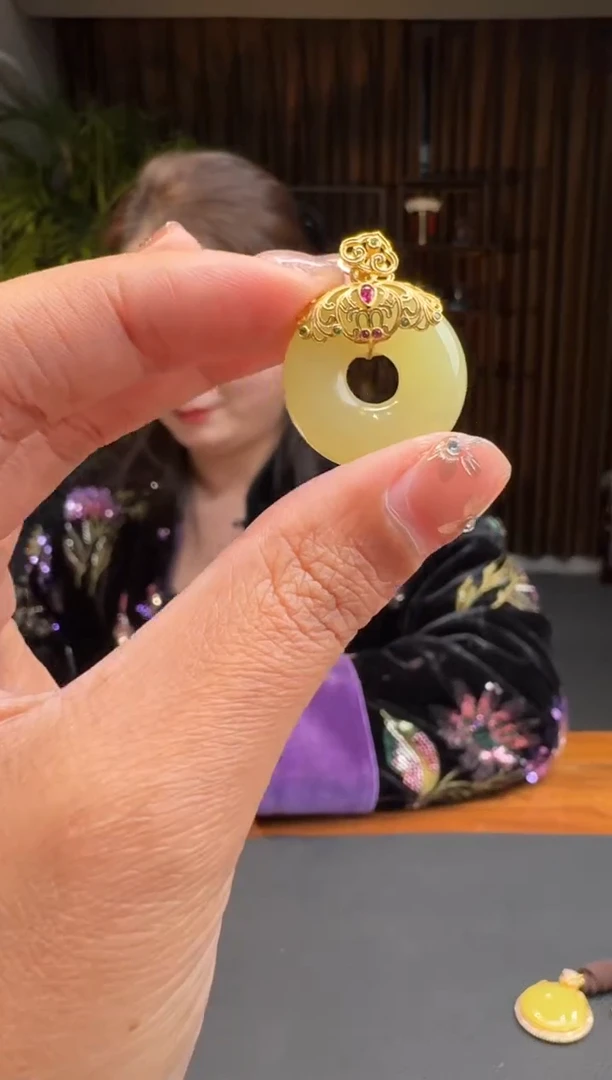 【闪购商品】和田玉9318K金镶嵌2.6冰冰