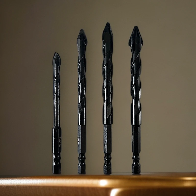 歪头偏心钻陶瓷三角钻头全瓷砖玻璃红砖岩板钻头打孔干打霸王钻头